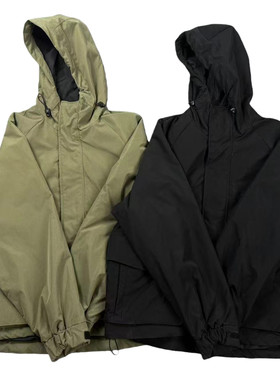 外贸单日式阔版连肩袖机能大口袋户外防风薄棉外套 百搭出圈上衣