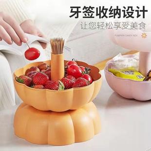 大南瓜果盘家用客厅春节过年货喜庆糖果盒果篮 南瓜储物盒2024新款