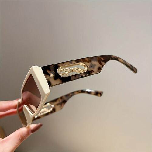 Retro Cheetah Print Non-Prescription Sunglasses Lightweight