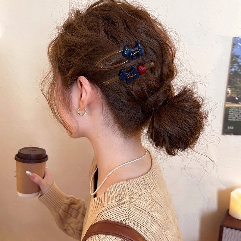 卡通小狗爱心发夹女前额发卡2025新款侧边碎发刘海夹子高级感头饰,饰品/流行首饰/时尚饰品新,民族风发饰,淘宝优惠券,粉丝福利购,淘宝优惠卷