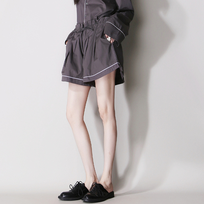 D29可配一套白边撞色宽松阔腿裤