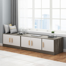 Эркер 阳台储物柜落地式矮柜飘窗柜地柜现代家用窗台柜卧室收纳置物柜子