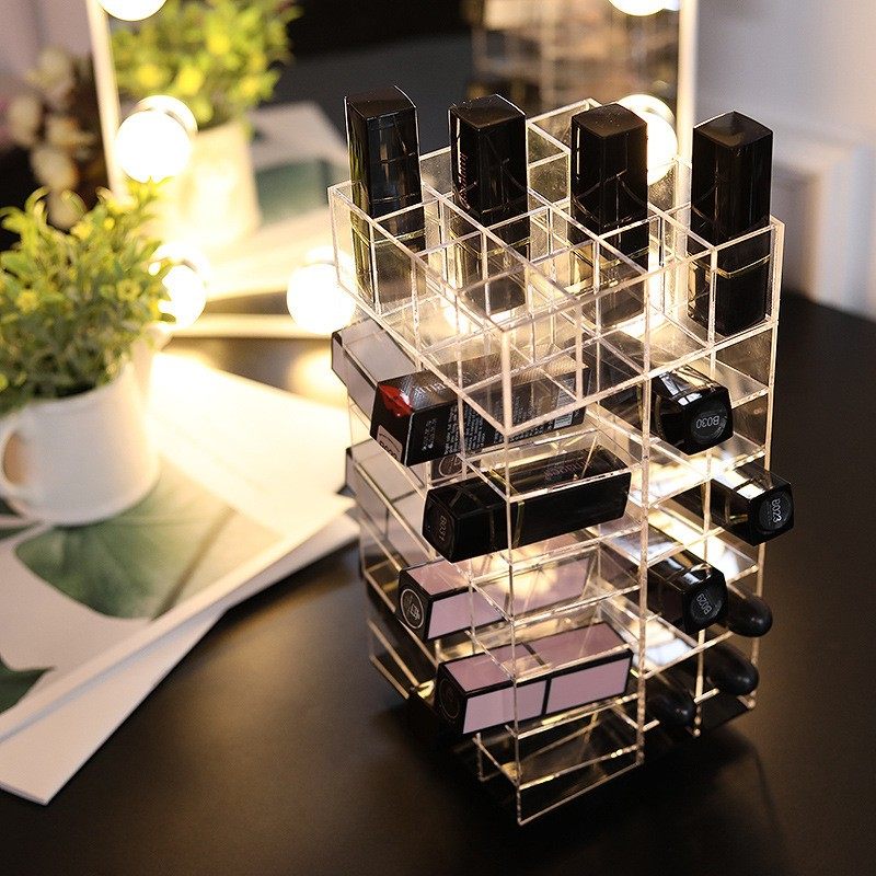 口红收纳架大容量化妆品收纳360旋转口红置物架桌面多功能整理盒,收纳整理,口红收纳包/盒/袋,淘宝优惠券,粉丝福利购,淘宝优惠卷