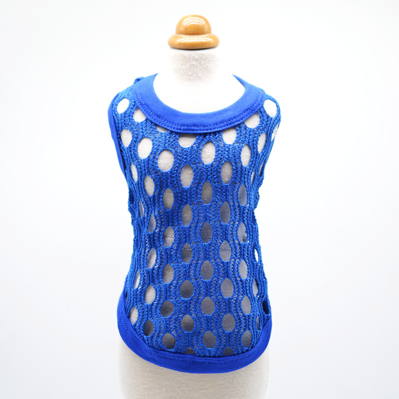 10 11 12 16 丑丑chouchou宠物蓝色网眼背心泰迪狗衣服防晒防蚊衣