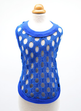 10 11 12 16 丑丑chouchou宠物蓝色网眼背心泰迪狗衣服防晒防蚊衣