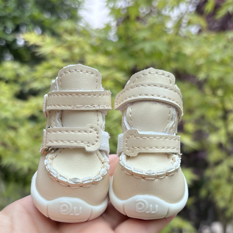 DJJ哑光小皮鞋宠物雪地靴春秋鞋