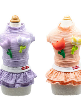 奇可家 junior pie宠物猫狗衣服卫衣裙秋冬狗约克夏泰迪裙子背心