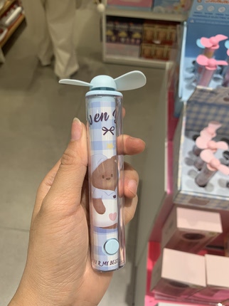 名创优品戈温小熊竹蜻蜓迷你风扇三档位usb充电可爱手拿小巧出行