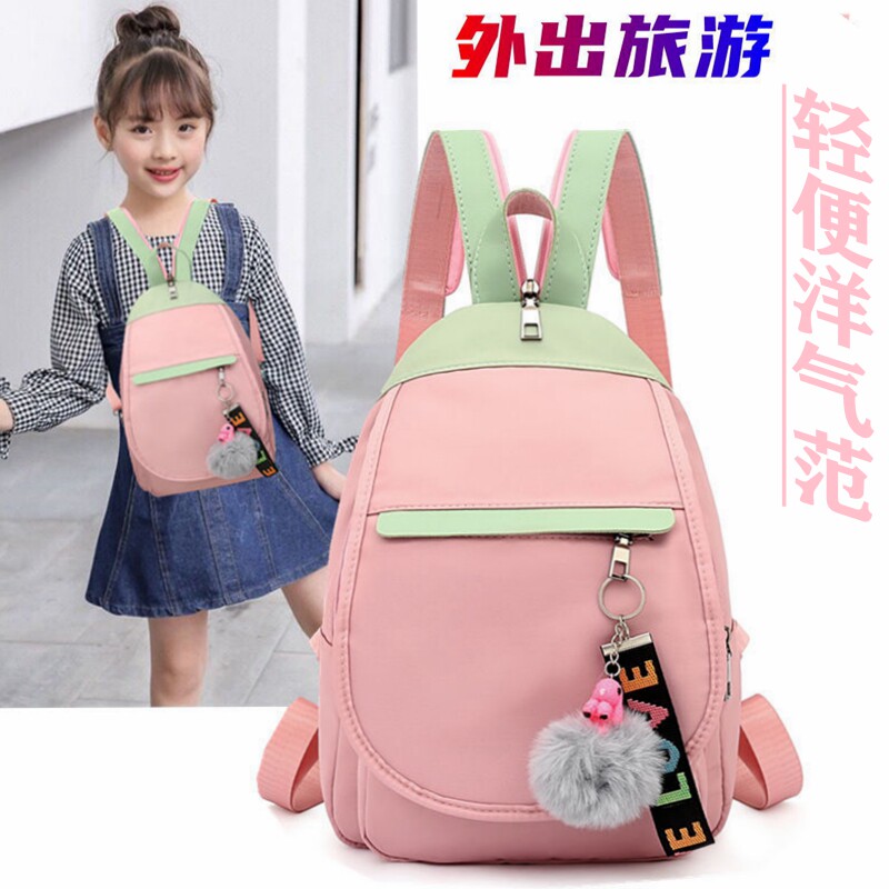 女童春游背包2023新款小学生书包女孩郊游胸包轻便洋气儿童双肩包