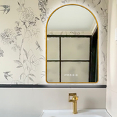 拱门形镜卫浴洗手间镜框化妆镜酒店卫生间店铺挂墙高清梳妆台镜子