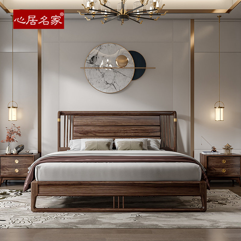 心居名家乌金木新中式风卧室家具