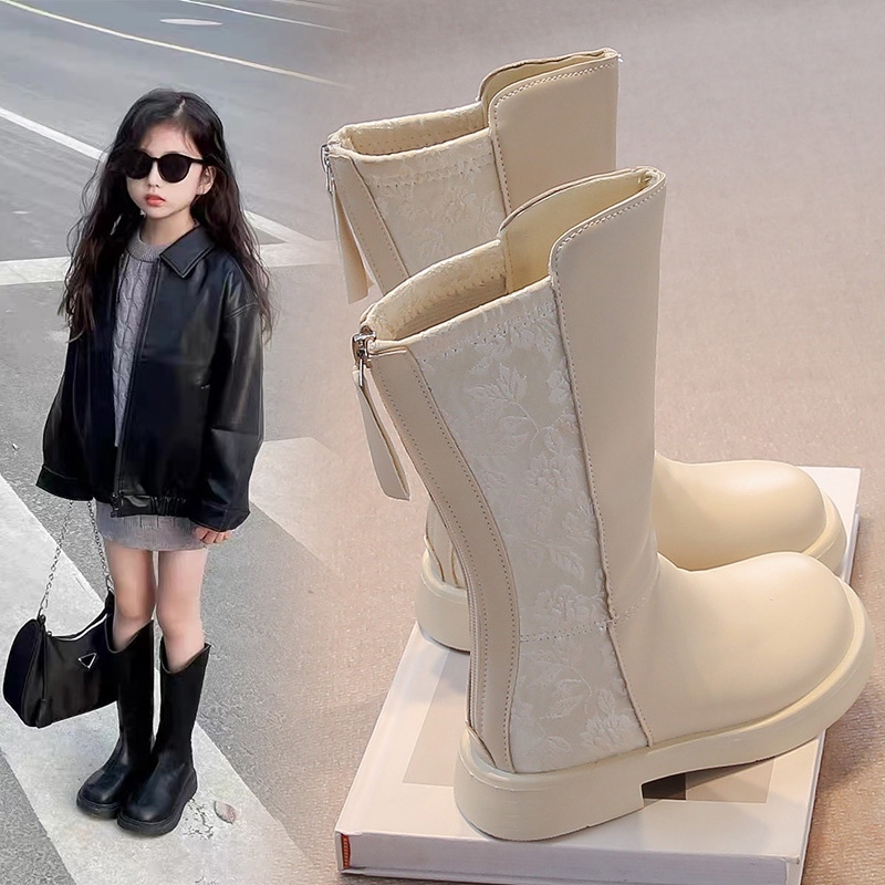 秋冬新款时尚百搭公主风女童靴子