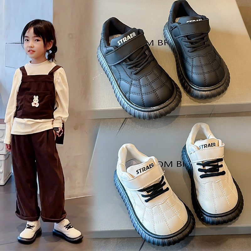 儿童小白鞋2025春秋新款小学生休闲鞋软底百搭男童运动鞋女童板鞋