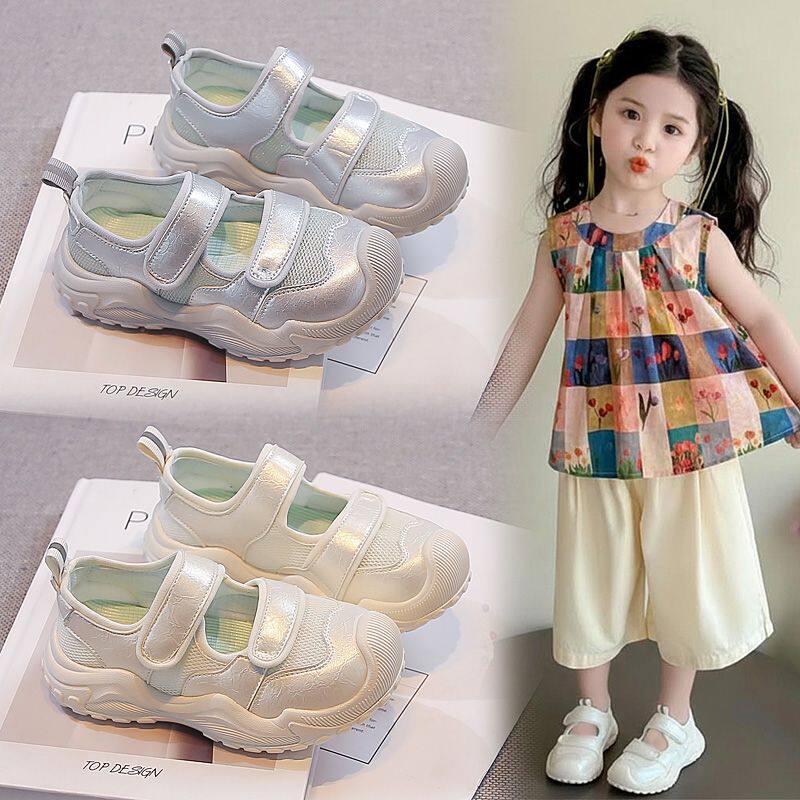 女童运动鞋2026春夏新款儿童浅口透气网鞋薄款女孩公主网面休闲鞋