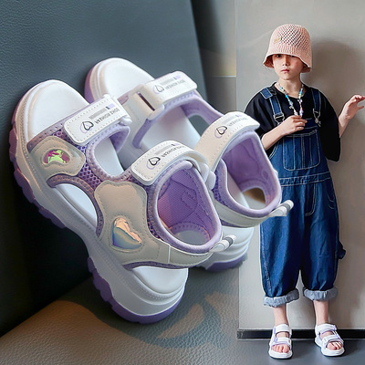 夏季新款女童凉鞋软底运动沙滩鞋