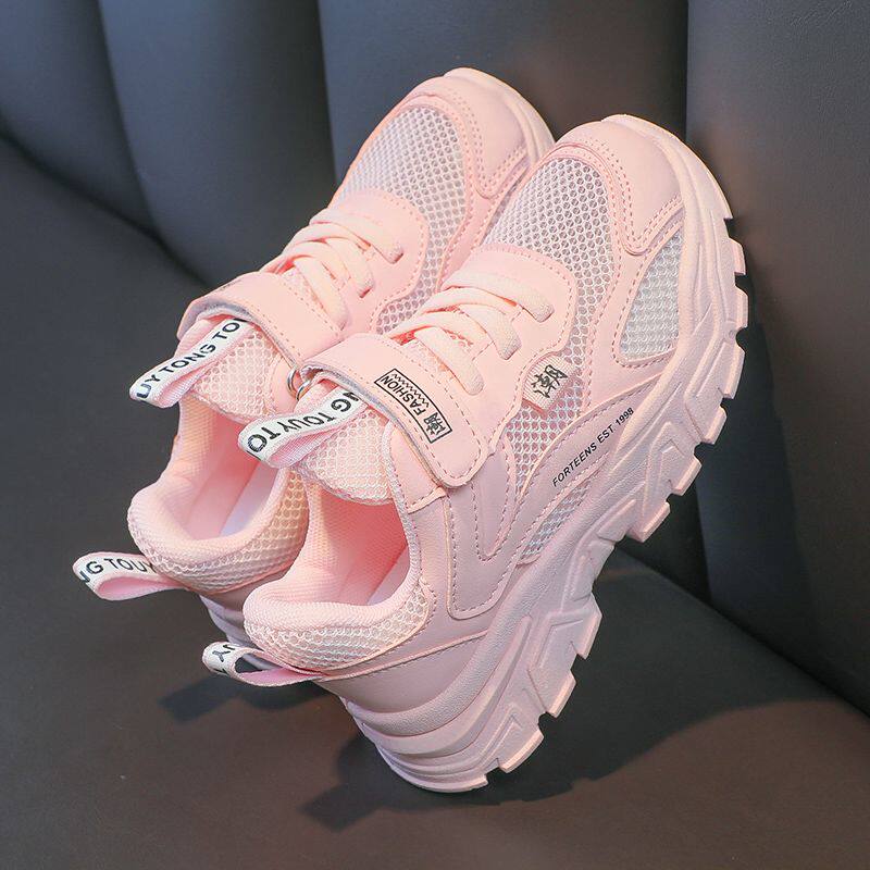 女童鞋子老爹鞋夏季新款薄款网面透气单网鞋儿童运动鞋学生小白鞋