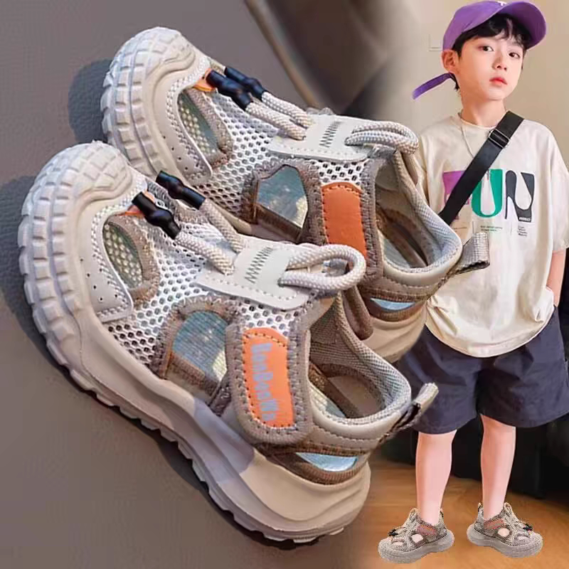 童鞋男童凉鞋夏款2026新款夏季镂空软底儿童凉鞋女孩包头运动凉鞋