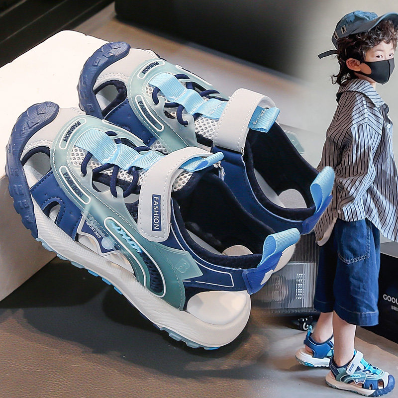 儿童运动凉鞋夏季新款男童镂空休闲时尚中大童沙滩鞋女童包头凉鞋,童鞋/婴儿鞋/亲子鞋,凉鞋,淘宝优惠券,粉丝福利购,淘宝优惠卷