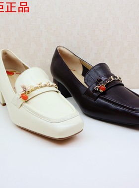 Tigrisso蝶愫2026春蹀愫方头增高老钱乐福鞋皮鞋女单鞋T76106A-03