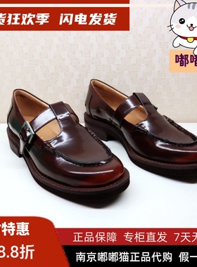 zsazsazsu莎莎苏2025春季T字带圆头皮鞋女玛丽珍乐福鞋ZA65119-40