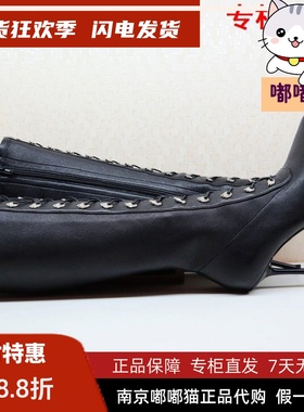 断码清仓zsazsazsu莎莎苏冬尖头细高跟弹力羊皮高长靴ZA21528-62