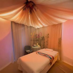 天花板装饰吊顶纱幔美容院布置私密保养疗愈场景皮肤管理密龄贝儿