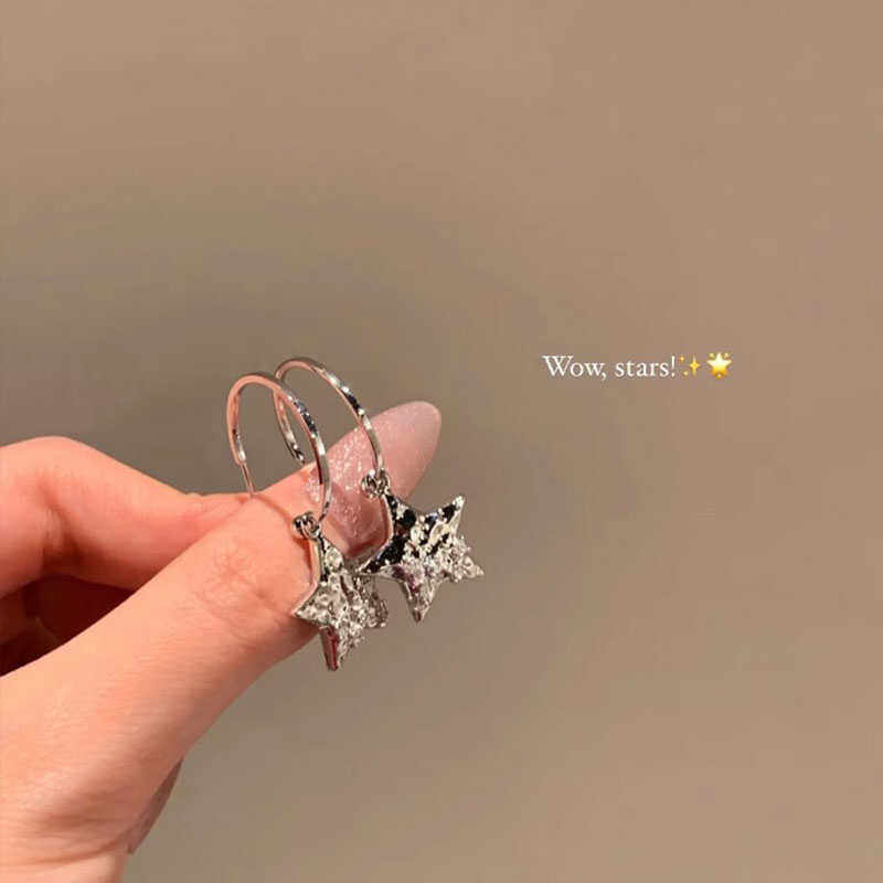 独特星星耳环高级感小众耳饰夸张