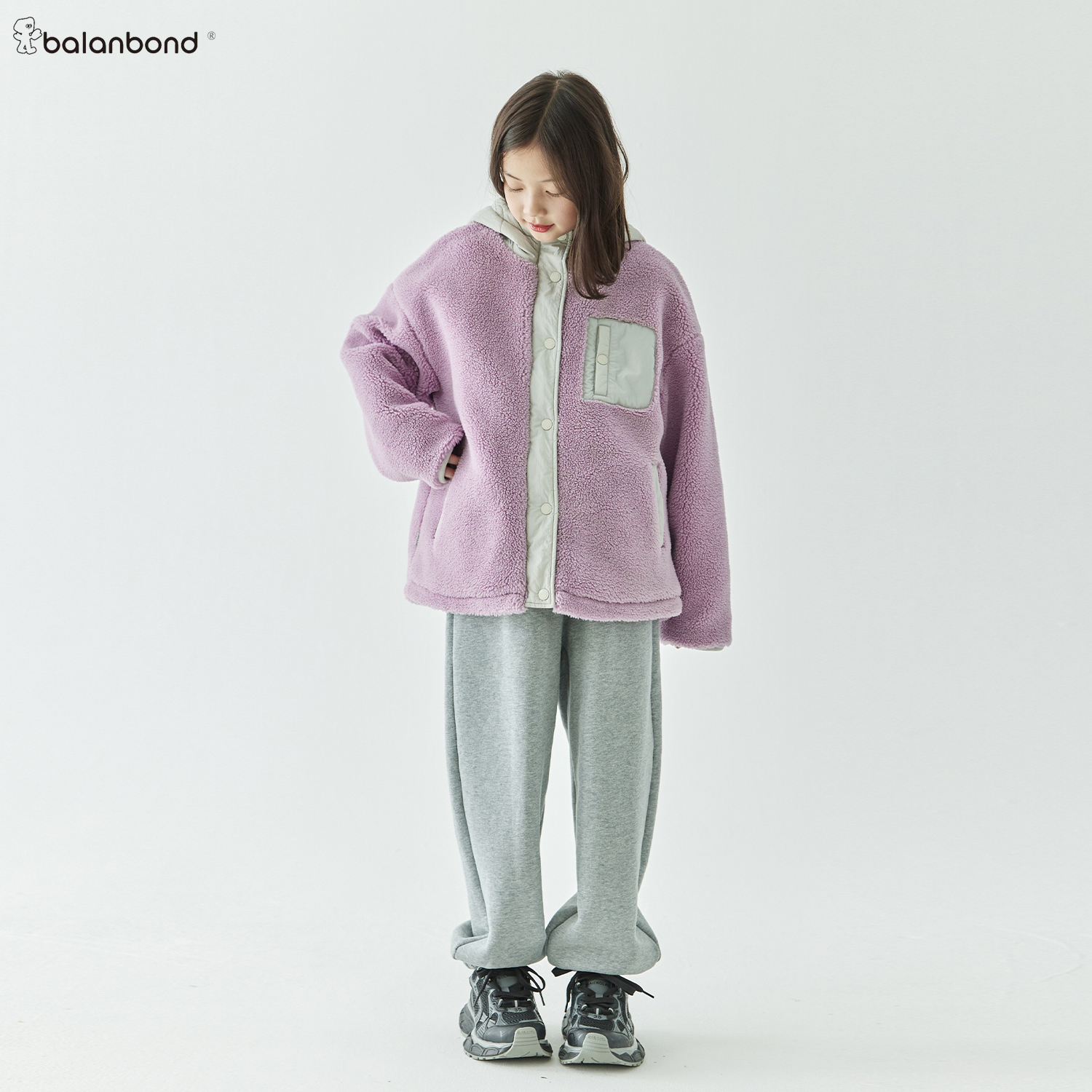 女童秋冬加绒加厚毛毛衣