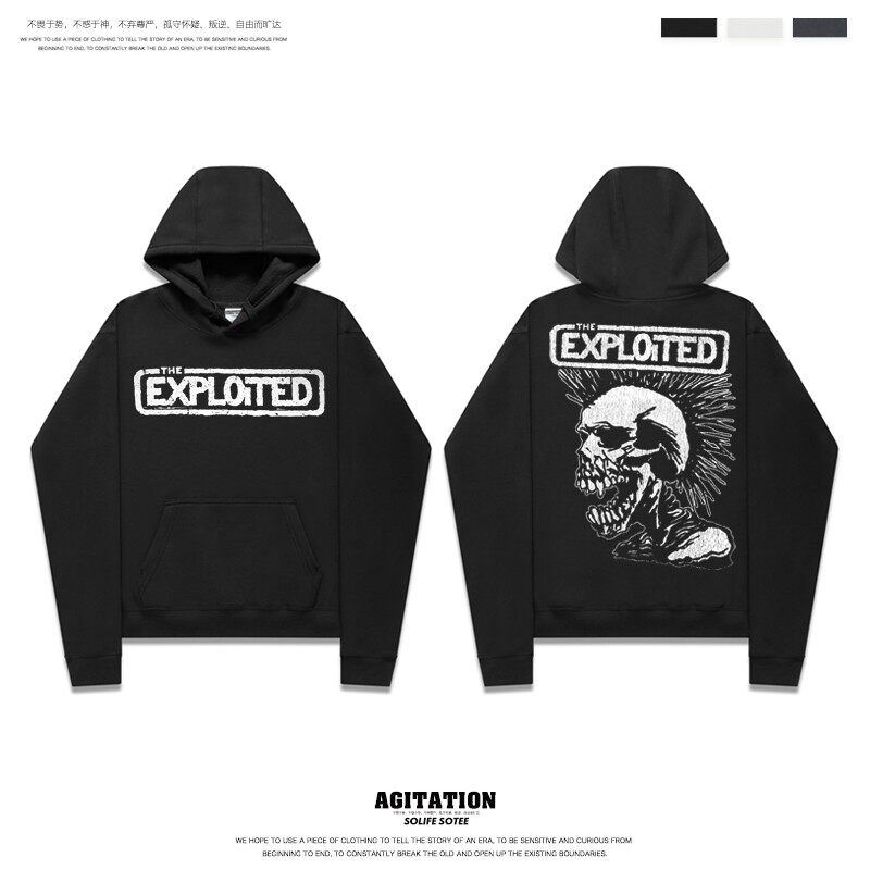 青春流行连帽长袖套头