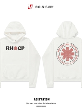 红辣椒RHCP摇滚乐队卫衣套头连帽衫男女上衣欧美高街美式ins外套