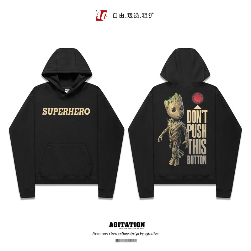 加绒帽衫新款ins外套卫衣长袖