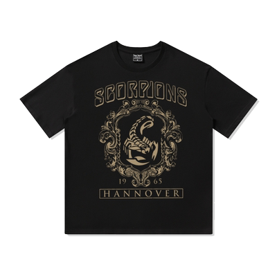 高街摇滚落肩oversize短袖T恤