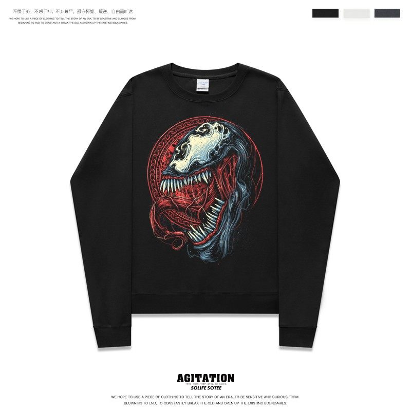 青春流行圆领套头长袖