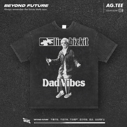 美式复古宽松中性T恤oversize