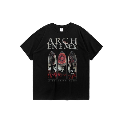 ae摇滚乐队主题美式大敌短袖t恤