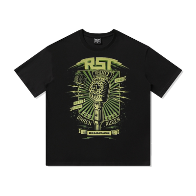 摇滚美式复古oversize短袖T恤