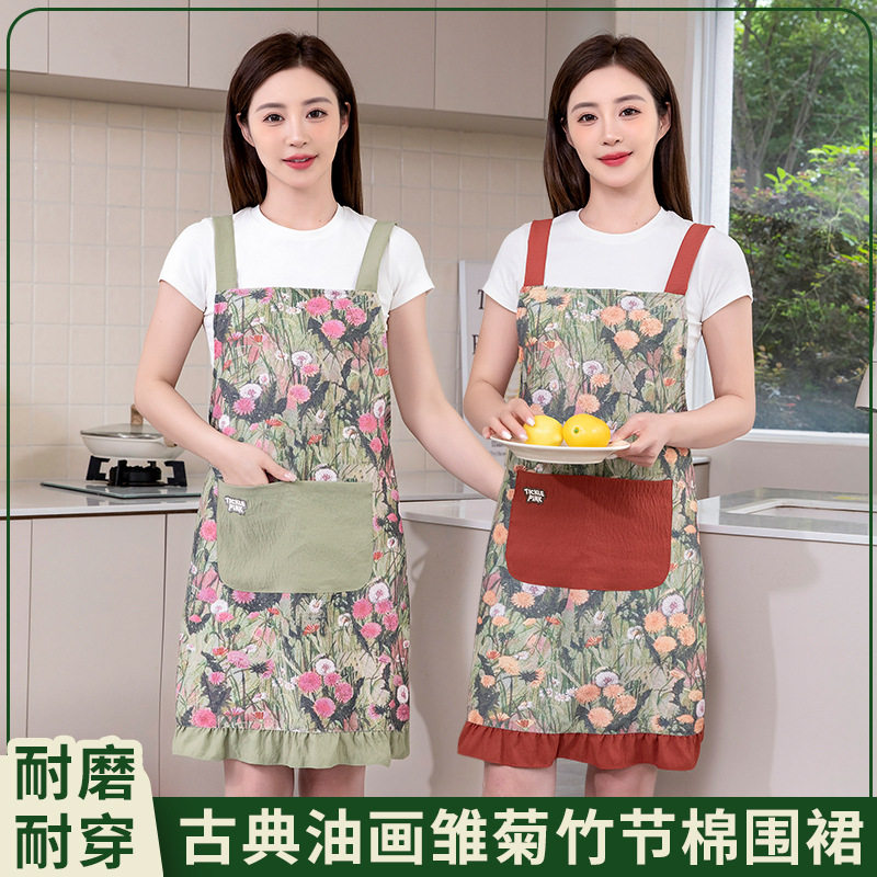 围裙女时尚韩版做饭防水成人公主花边可爱罩衣工作围裙家用厨房