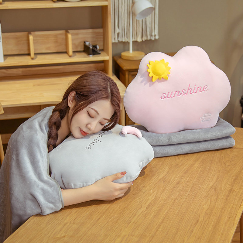 抱枕被子两用枕头女生睡觉车载车内靠枕二合一毯子办公室午睡靠垫,居家布艺,抱枕被,淘宝优惠券,粉丝福利购,淘宝优惠卷