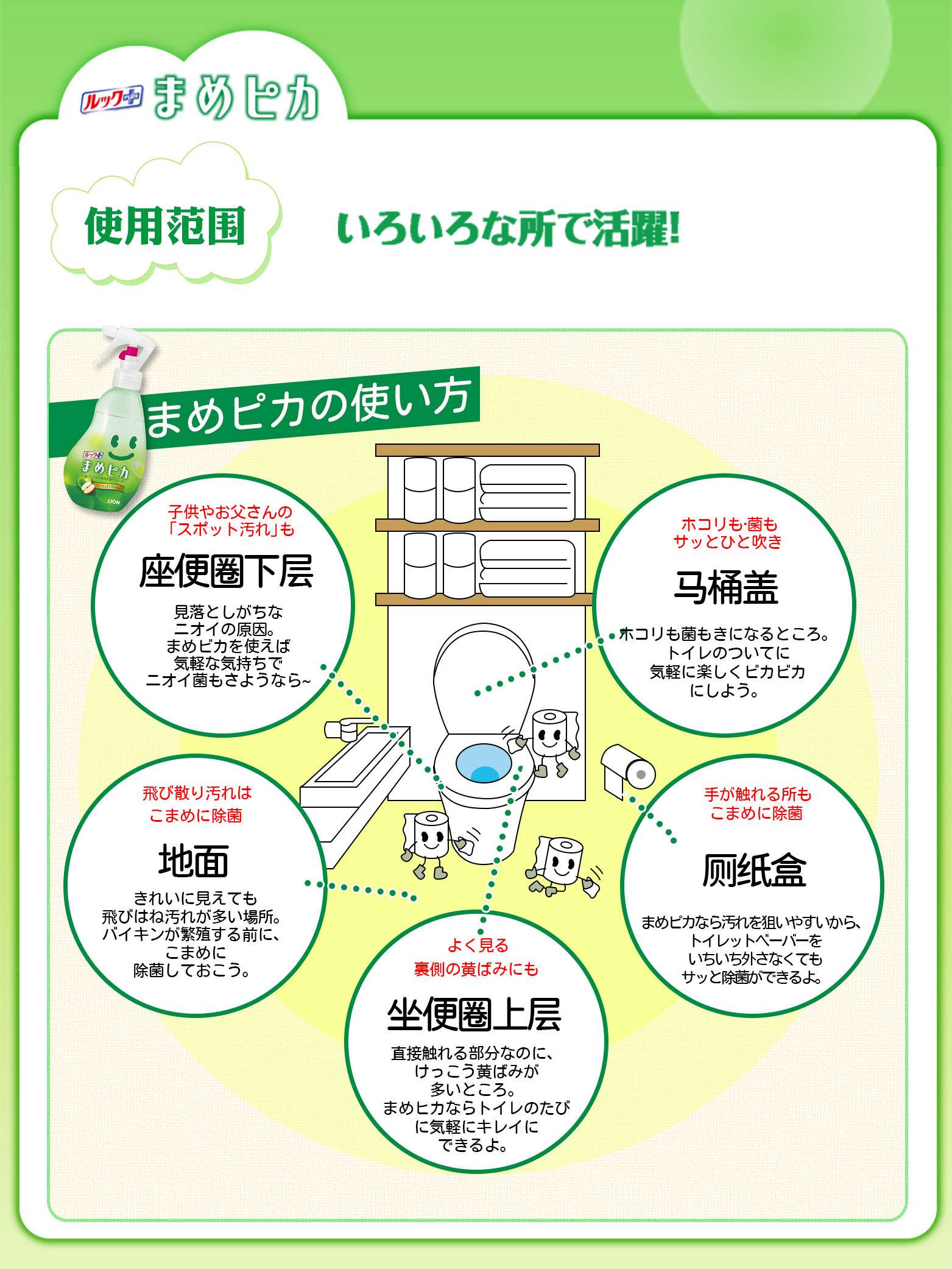 JAPANESE LION KING TOILET TOILET SEAT LID CLEANER URINE STAIN REMOVAL DEODORANT STERILIZATION AROMATIC LEAVE-IN FOAM SPRAY