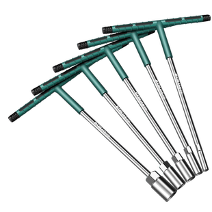 保联手动T型套筒扳手6-19mm加长包胶扳手多功能丁字形外六角大全