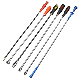 保联强磁吸铁捡拾器汽修强力棒吸螺丝工具家用带灯可弯曲金属吸杆