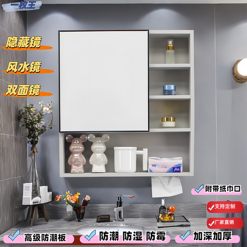 单独挂墙式风水镜浴室镜柜