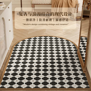 复古入户门皮革地垫大门口家用防滑脚垫门垫进门玄关地毯可擦免洗