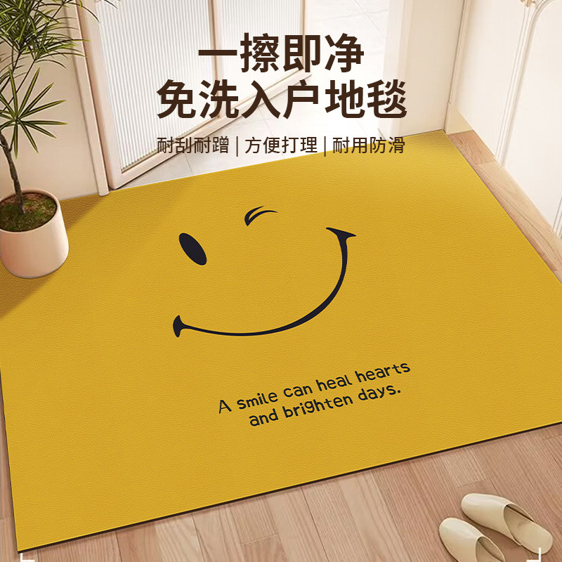 入户门地垫耐脏免洗可擦pvc玄关地毯门垫可裁剪家用门口进门脚垫