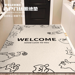 入户门丝圈地垫简约门垫大门口脚垫家用除尘防滑可裁剪玄关地毯