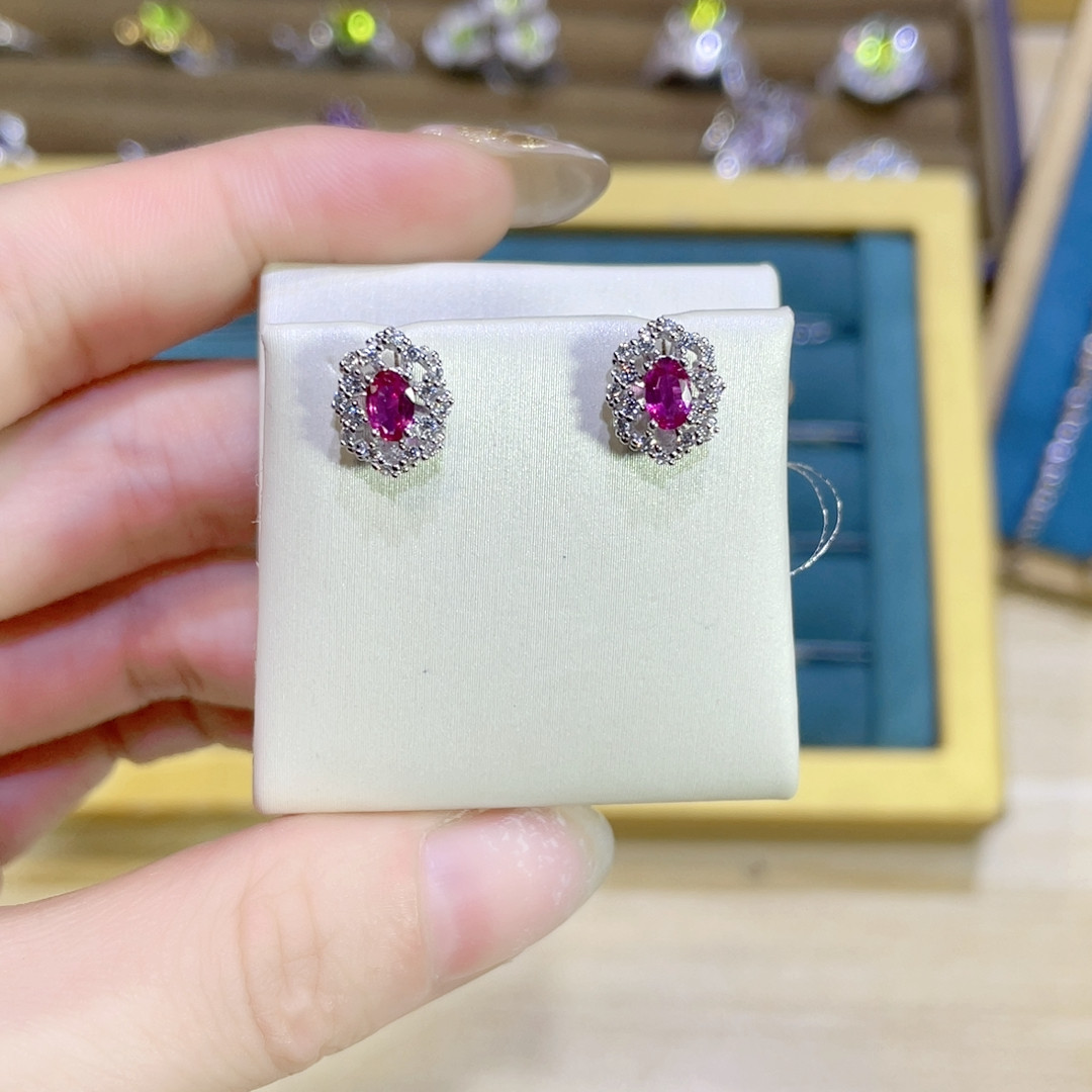 天然红宝石耳钉,珠宝/钻石/翡翠,耳饰,淘宝优惠券,粉丝福利购,淘宝优惠卷