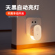 夜间自动感应灯天黑即亮插电智能光控小夜灯走廊过道入户门楼道灯