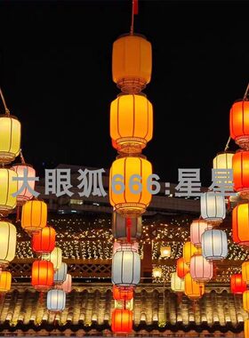 仿古防水中式户外发光门挂灯笼
