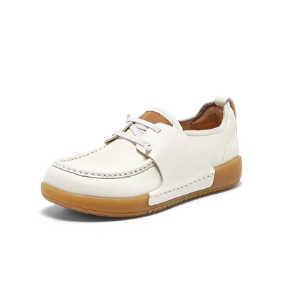 真皮小白鞋单鞋舒适浅口百搭透气休闲鞋女士平底旅游鞋B7K02CM4
