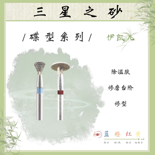 E-CARE【碟型系列】伊凯儿/美甲前置金刚砂磨头套组
